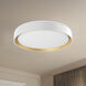 Essex LED 15.75 inch White and Gold Flush Mount Ceiling Light