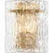 Brookstreet Wall Sconce Wall Light in Legacy Brass, Clear Handmade Glass