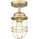 Seaport 1 Light 4.63 inch Matte Black Semi-Flush Mount Ceiling Light