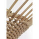 AERIN Elona LED 24 inch Hand-Rubbed Antique Brass Chandelier Ceiling Light in Natural Wicker