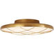 Peter Bristol Dot LED 13.75 inch Natural Brass Flush Mount Ceiling Light
