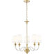 Katerina 5 Light 24 inch Rubbed Brass Chandelier Ceiling Light