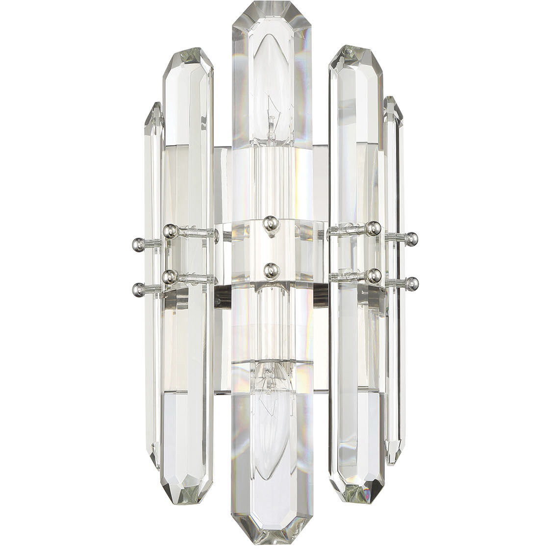 Bolton Sconce Wall Light in Polished Nickel