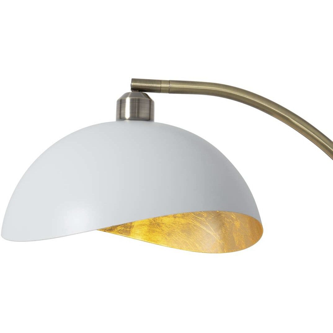 Luna Bella 60 inch 100.00 watt Weathered Brass and White Arc Floor Lamp Portable Light