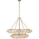 Niu 22 Light 39 inch Coconut Shell Gold / Coconut Shell White Chandelier Ceiling Light