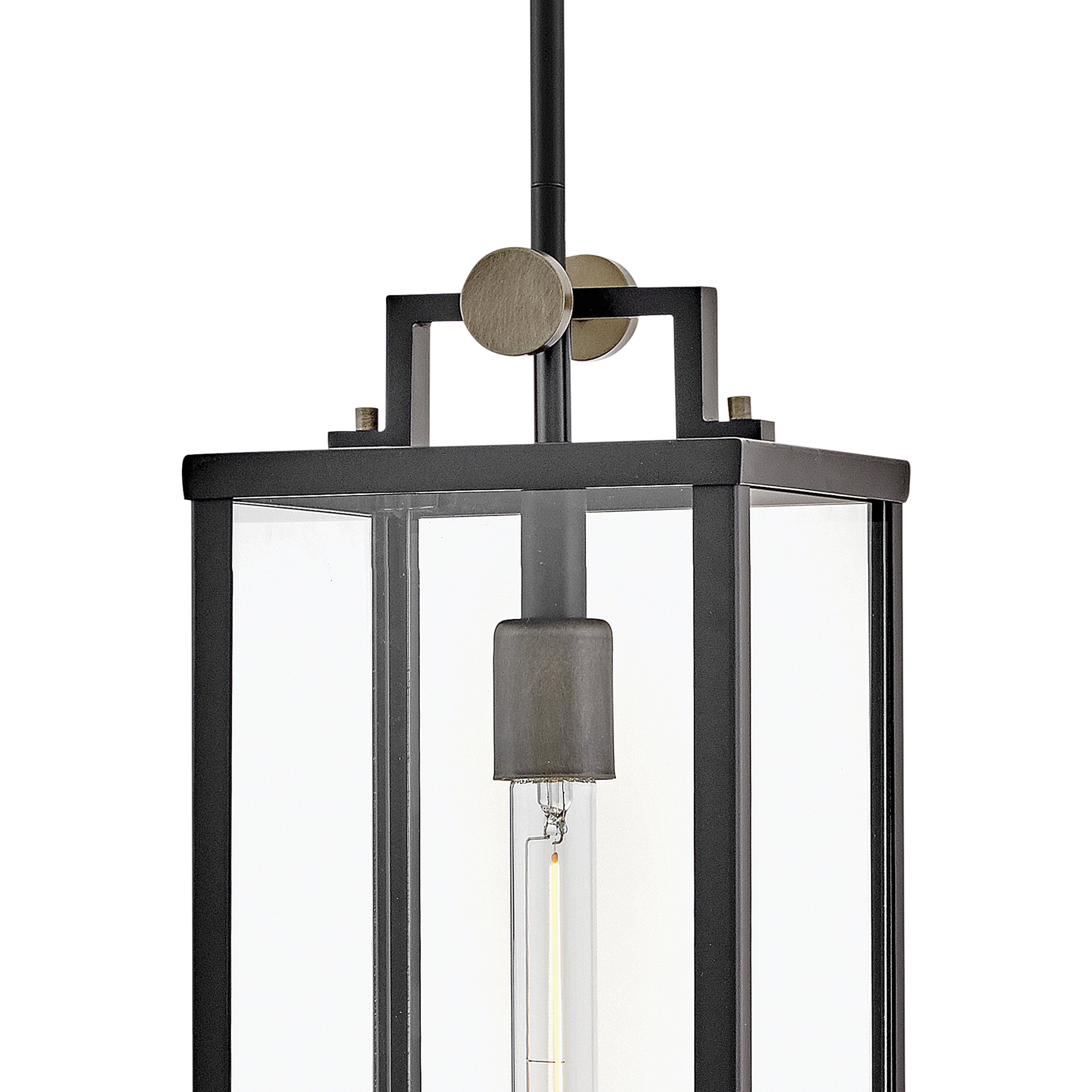 Catalina 1 Light 7.5 inch Black with Burnished Bronze Outdoor Hanging