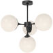 Alora Mood Nouveau 4 Light 26 inch Matte Black Chandelier Ceiling Light