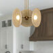 Harbour Pendant Ceiling Light in Vintage Brass, Natural Rattan Shade