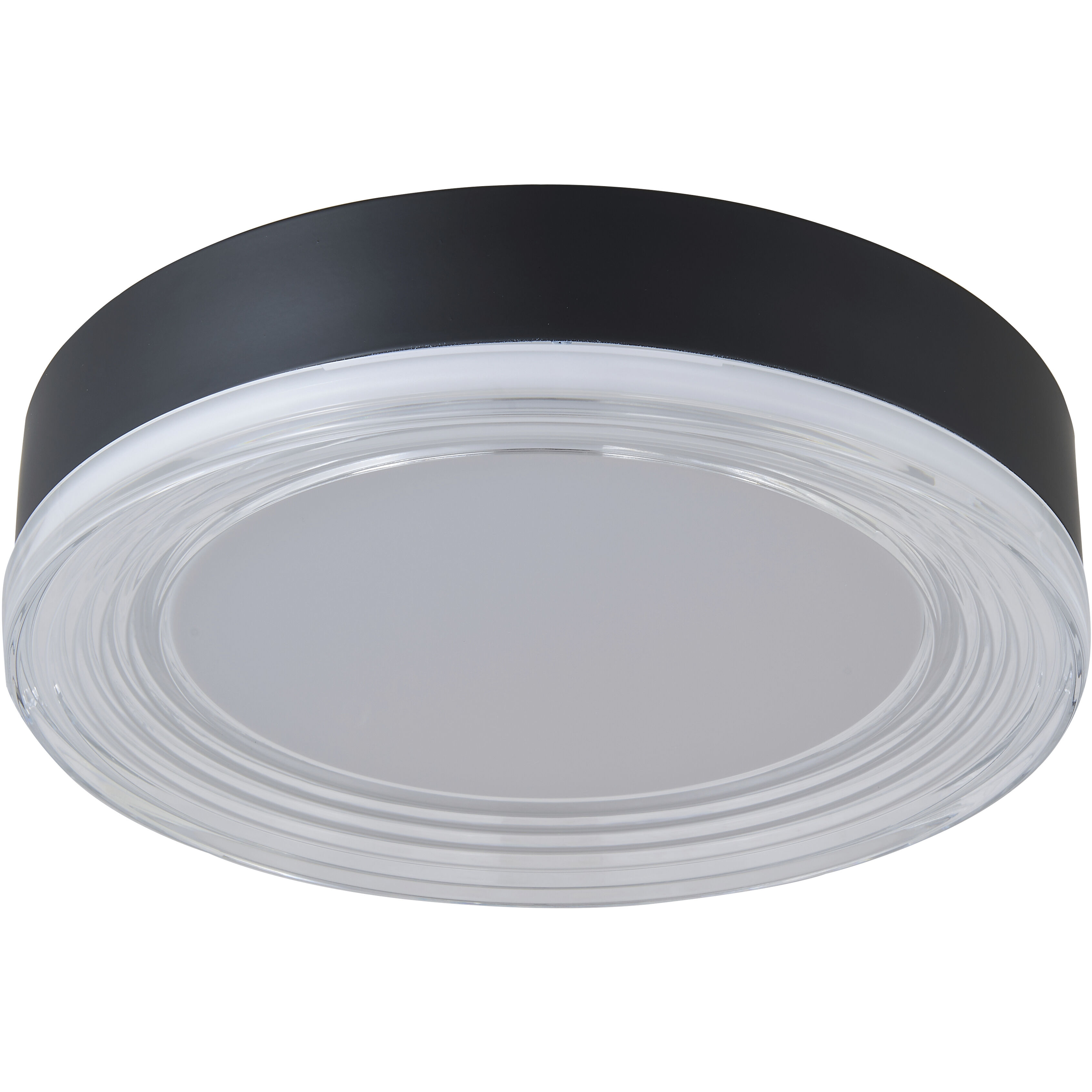 Waves LED 12 inch Matte Black Flush Mount Ceiling Light