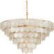 Bon Vivant 5 Light 30.25 inch Natural/Contemporary Gold Chandelier Ceiling Light, Semi-Flush Mount Convertible