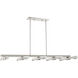 Acra 10 Light 50 inch Brushed Nickel Linear Chandelier Ceiling Light