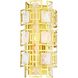 Portia 2 Light 8 inch Matte Black with True Gold Wall Sconce Wall Light
