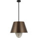 Rock On 4 Light 20 inch Brontourage and Matte Black Pendant Ceiling Light
