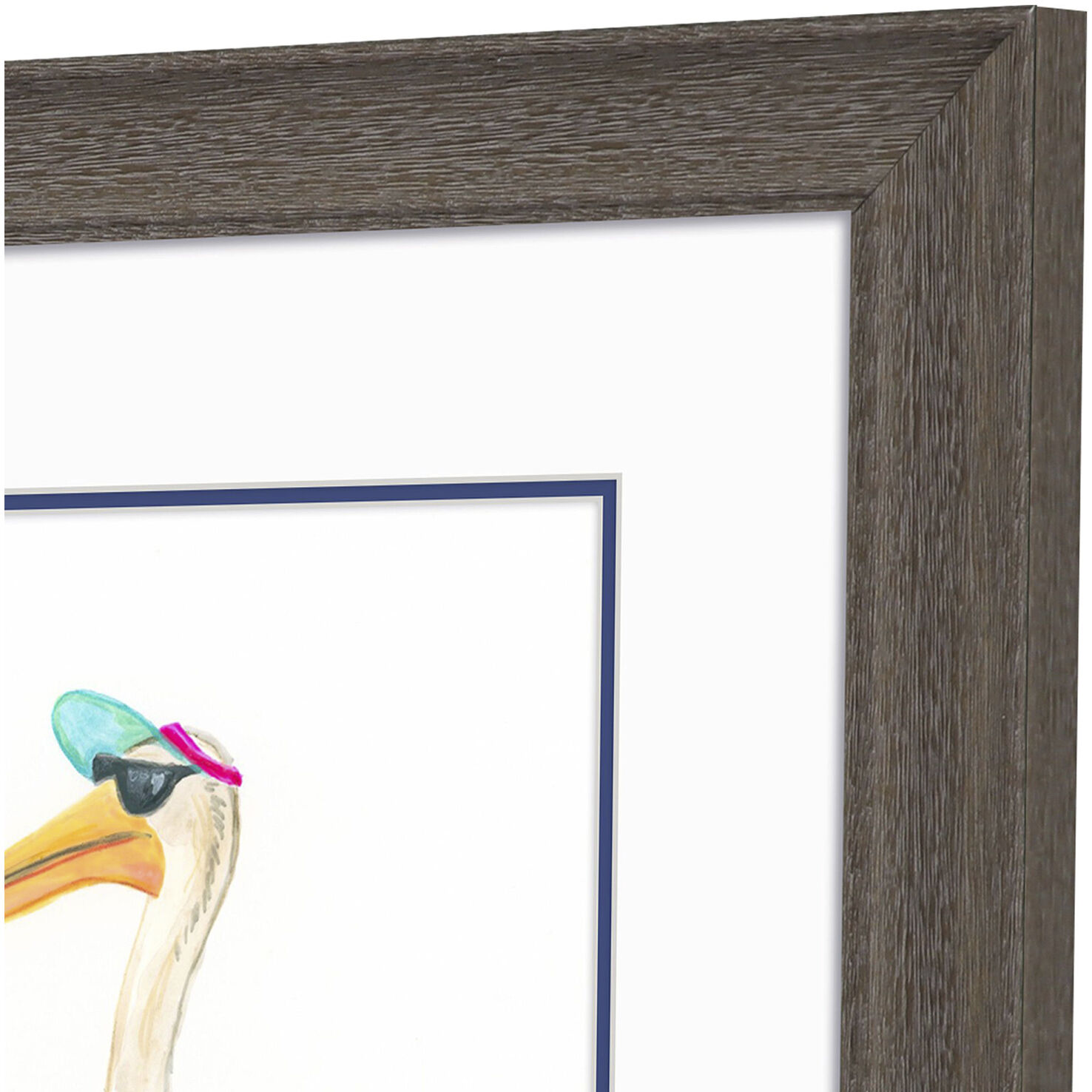 Beach Bum Multi and Blue and Pink and Yellow Framed Art, Propac