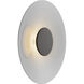 Cruz LED 15 inch Metal - Black and White ADA Wall Sconce Wall Light in Spun Aluminum Shade