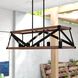 Wade LED 36.75 inch Matte Black and Sycamore Linear Chandelier Ceiling Light
