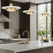Ludo LED 16 inch Matte White and Modern Gold Pendant Ceiling Light