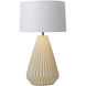 Concord 30 inch 9 watt Walnut and White with Weathered Brass Table Lamp Portable Light