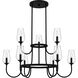 Viscount 9 Light 36 inch Matte Black Chandelier Ceiling Light