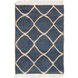 Laural 36 X 24 inch Neutral and Blue Area Rug, Jute