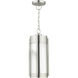 Sheridan 2 Light 8 inch Brushed Nickel Outdoor Pendant Lantern