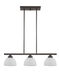 Somerset 3 Light 28 inch English Bronze Linear Chandelier Ceiling Light