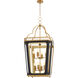 Loire 8 Light 19.5 inch Matte Black and Brushed Brass Pendant Ceiling Light