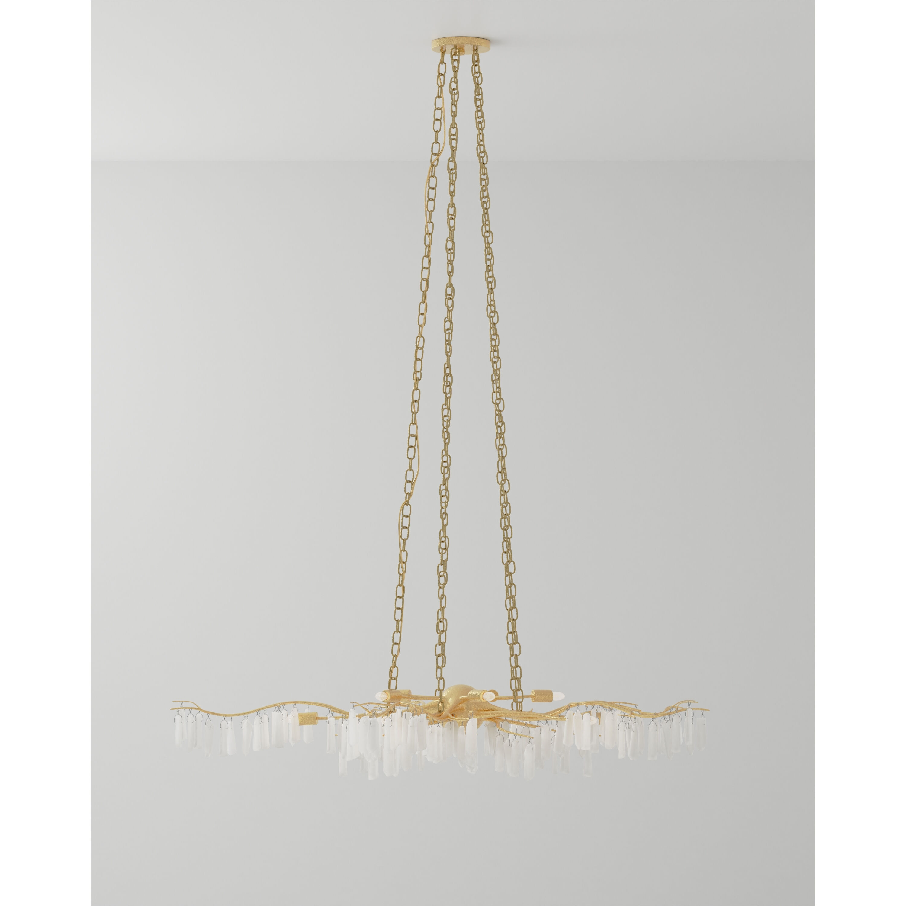 Forest Light 10 Light 62 inch Washed Lucerne Gold/Natural Chandelier Ceiling Light, Aviva Stanoff Collection