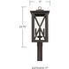 Avondale 4 Light 24 inch Oiled Bronze Outdoor Post Lantern