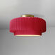 Radiance Collection - Pleated Tier 1 Light 12 inch Cerise Semi-Flush Ceiling Light, Form+Finish+Function