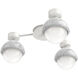 Cabochon Sconce & Flush Mount Wall Light in 3000K LED, Salt White with White Marble, White, Hub & Spoke