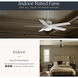 Tide 52 inch Brushed Nickel with Silver Blades Ceiling Fan