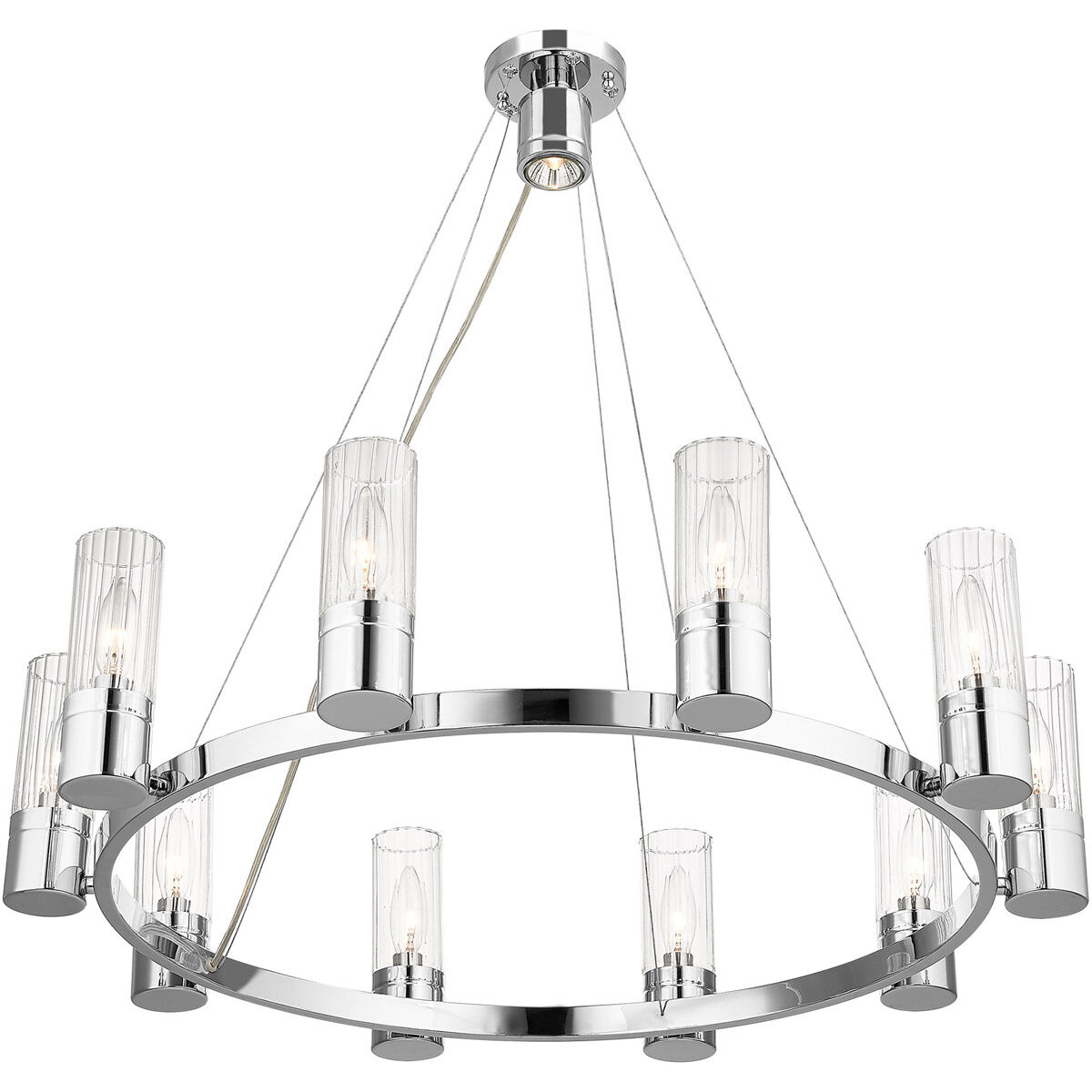 Midtown 10 Light 30 inch Polished Chrome Chandelier Ceiling Light