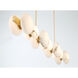 Zill LED 48.03 inch Lily Gold Island Chandelier Ceiling Light