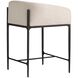 Osbourne 33.5 inch Oxford White and Blackened Iron Counter Stool