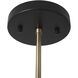 Luna Bella LED 43.5 inch Weathered Brass Chandelier Ceiling Light