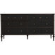 Andrea Dark Stained Oak / Antique Brass / Stained Oak Dresser