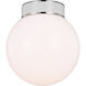 kate spade new york Monroe 1 Light 8.5 inch Polished Nickel Flush Mount Ceiling Light in Polished Nickel / Gloss White