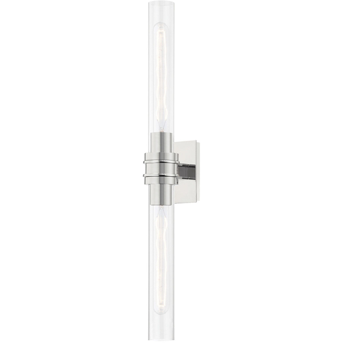 Oakfield 2 Light 3.75 inch Polished Nickel Bath Bracket Wall Light