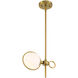 Teatro 1 Light 11.25 inch Brushed Gold Pendant Ceiling Light