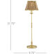 Deauville 31.75 inch 7 watt Polished Brass/Natural Table Lamp Portable Light, Suzanne Duin Collection