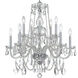 Traditional Crystal 10 Light 26 inch Polished Chrome Chandelier Ceiling Light in Clear Hand Cut
