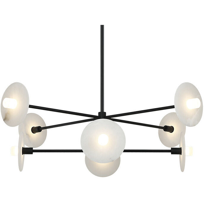 Monument 8 Light 42 inch Matte Black Pendant Ceiling Light