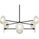 Monument 8 Light 42 inch Matte Black Pendant Ceiling Light