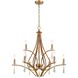 Katania 9 Light 30 inch Antique Gold Chandelier Ceiling Light