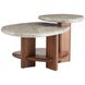 Forney 38 X 19 inch Satin Walnut and Natural Eggshell Coffee Table