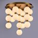 Mod 19 Light 20 inch Satin Brass Semi Flush Ceiling Light