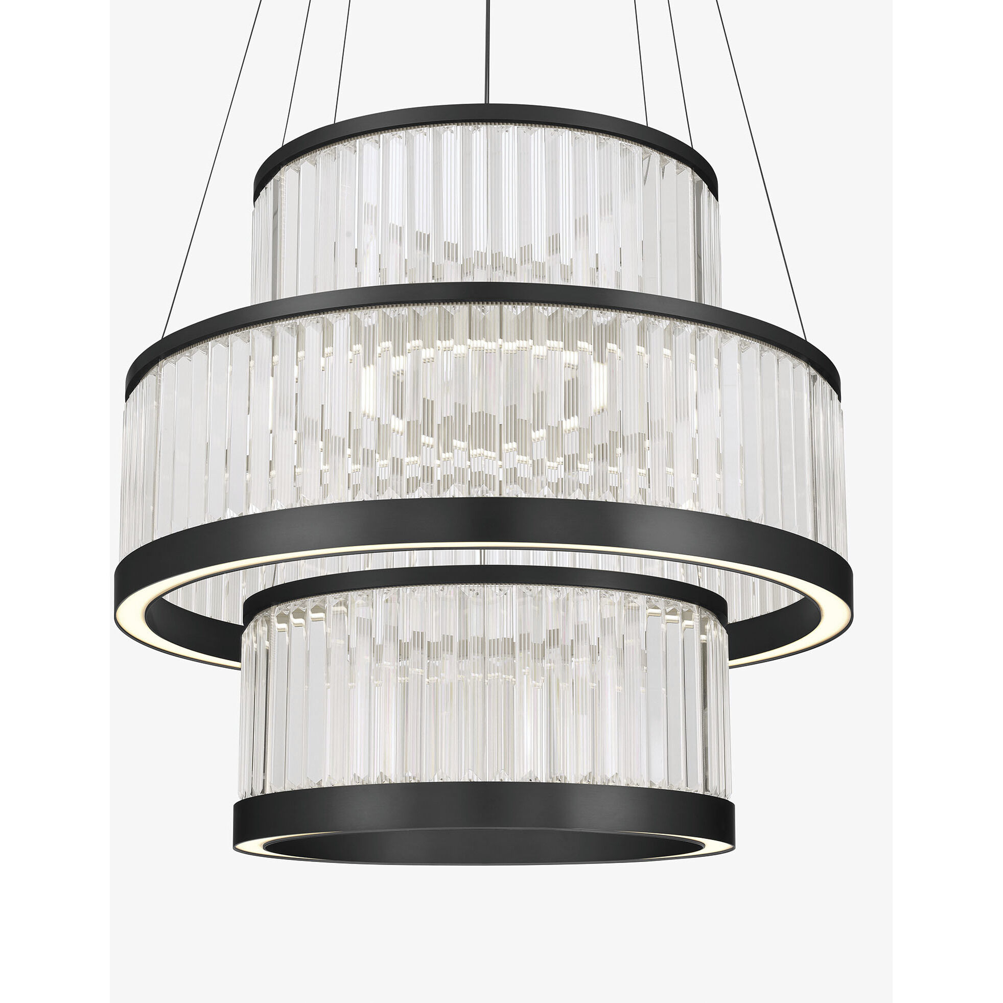 Empra LED 35.2 inch Matte Black Grand Chandelier Ceiling Light