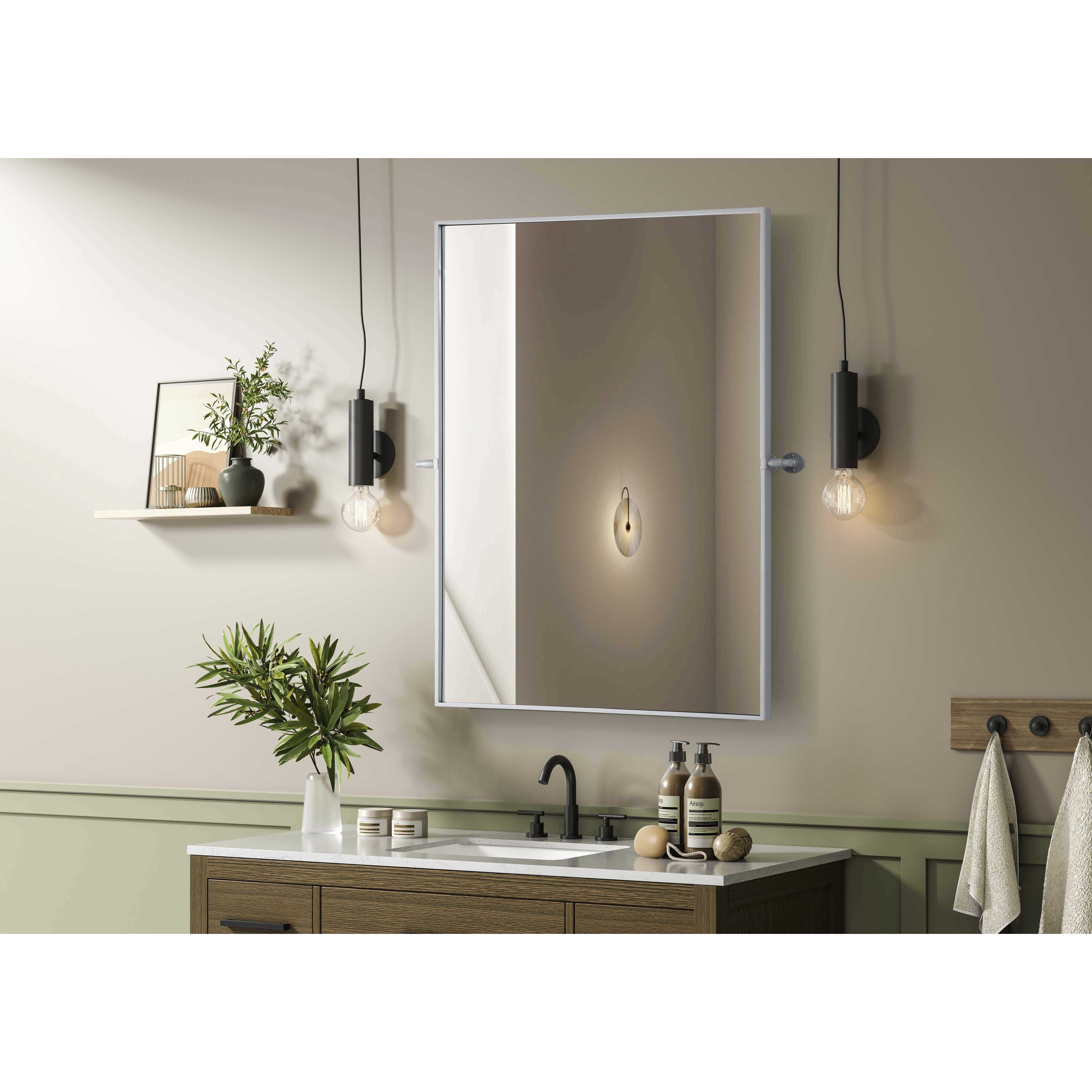 Amoura 48 X 30 inch Silver Mirror