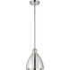 Ballston Dome 1 Light 8 inch Polished Chrome Pendant Ceiling Light